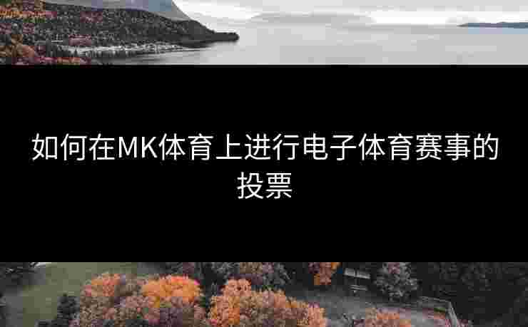 如何在MK体育上进行电子体育赛事的投票